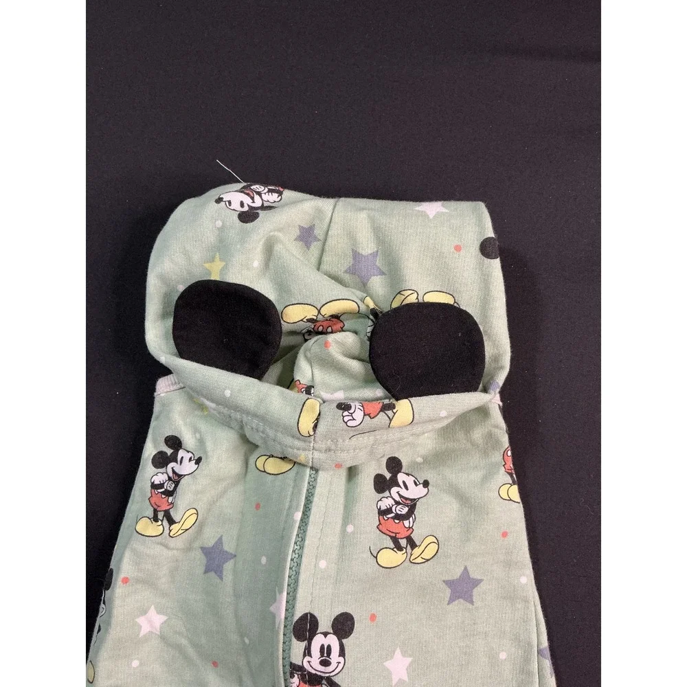 Disney Baby Mickey Mouse Sleeveless Hooded Romper Sage Green 3-6M